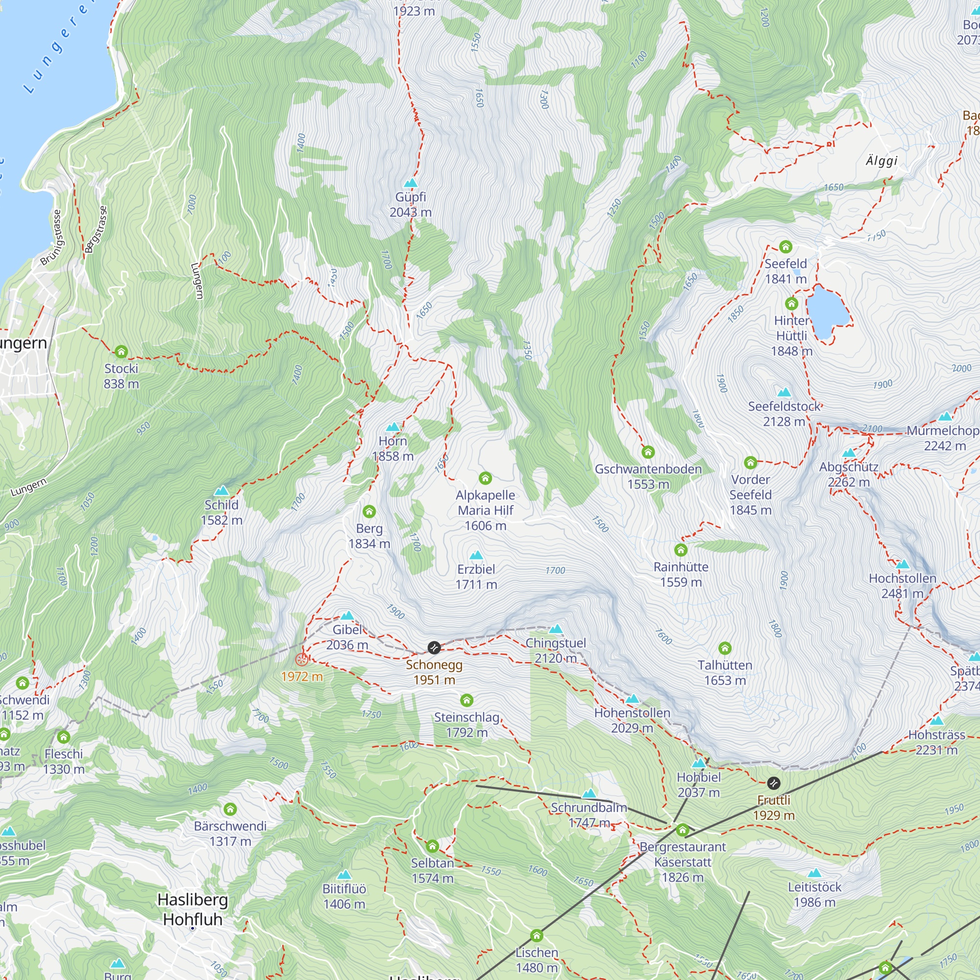 Hubelhütte map