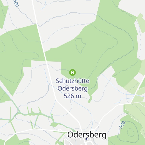 Map of Schutzhütte Odersberg