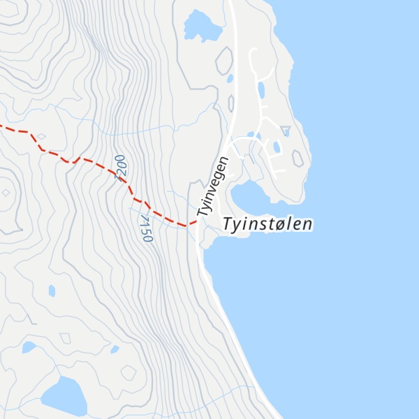 Map of Tyinstølen Turisthytte