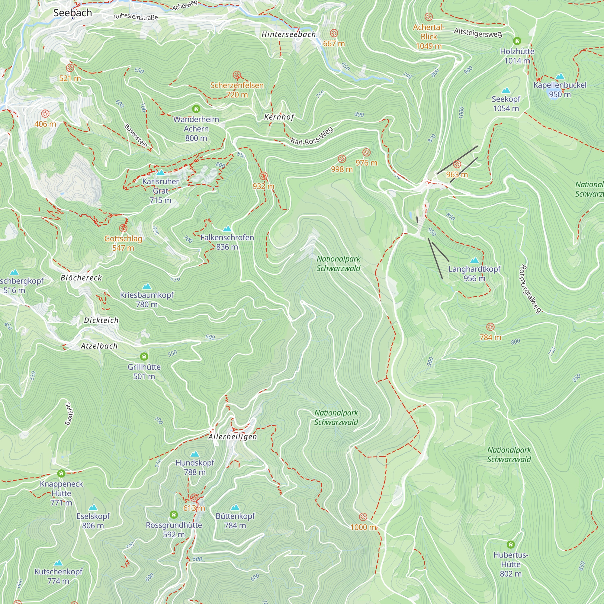 Karl Friedrich Hütte map