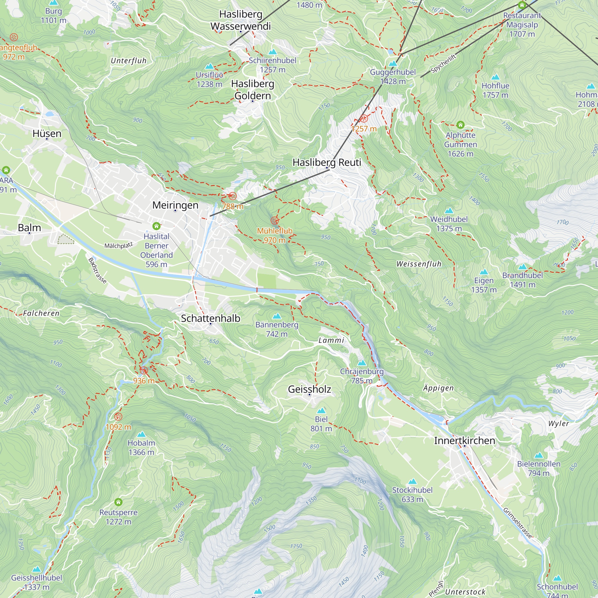 Aareschlucht map