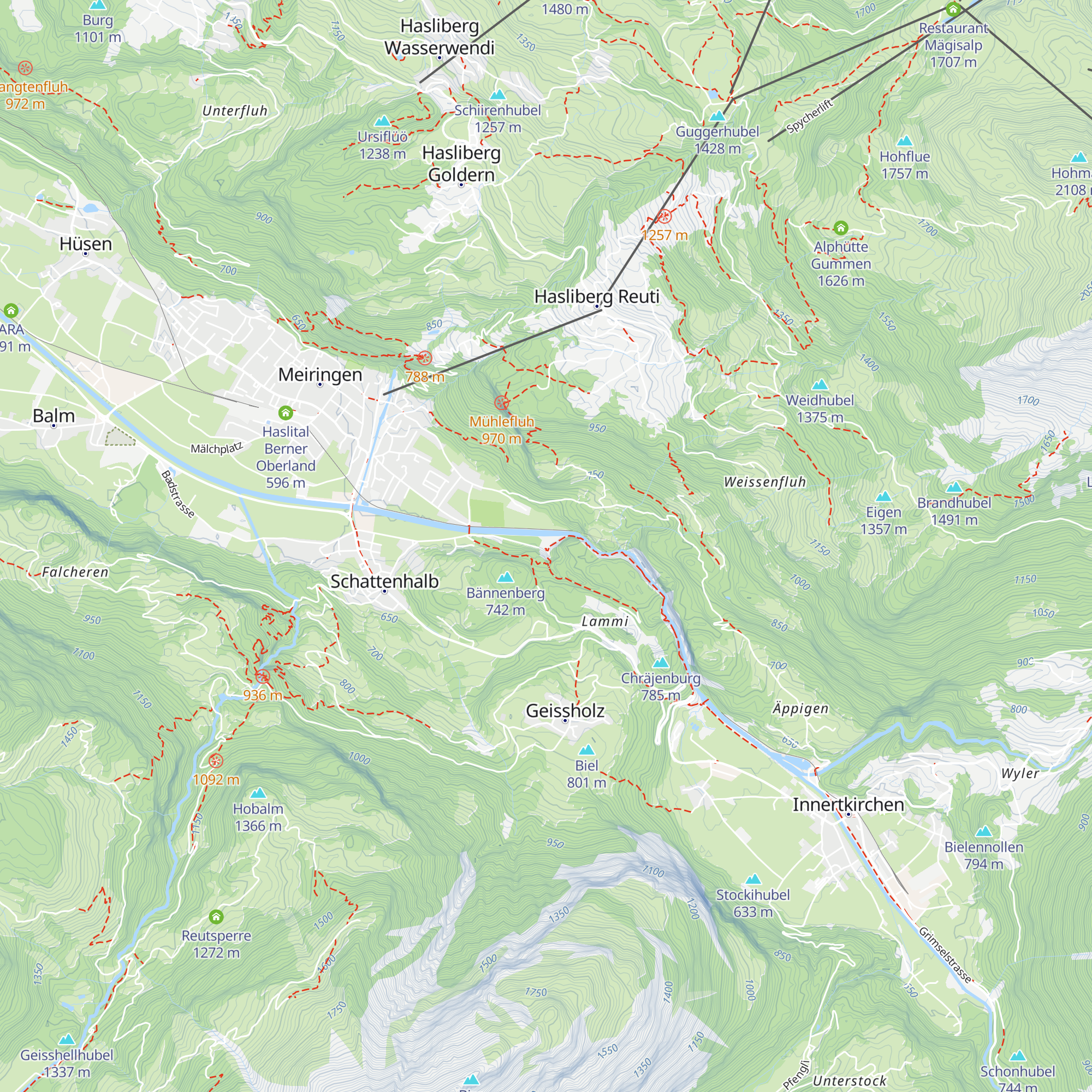 Aareschlucht map