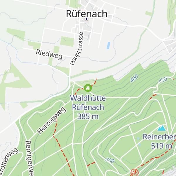 Map of Waldhütte Rüfenach
