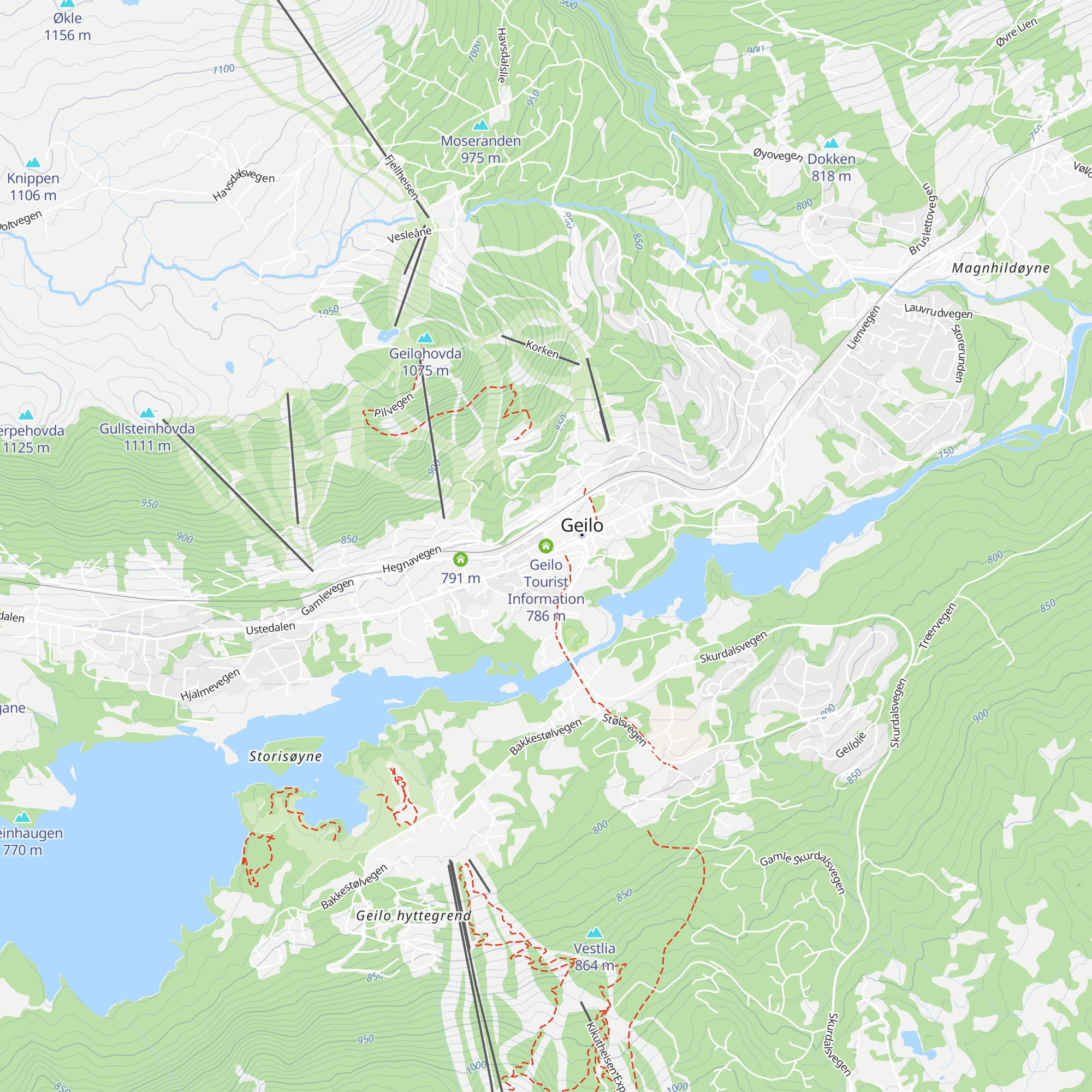 Geilo Tourist Information map