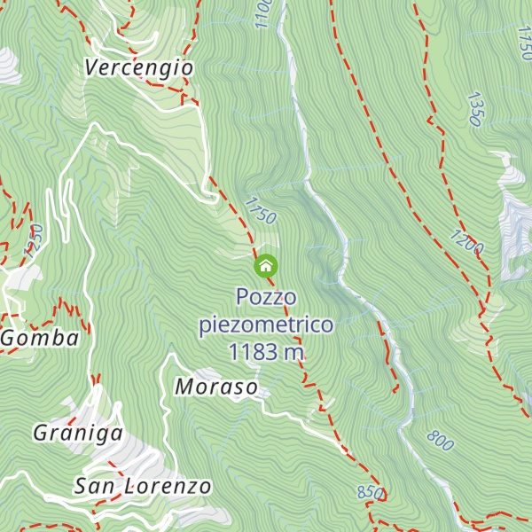 Map of Pozzo piezometrico