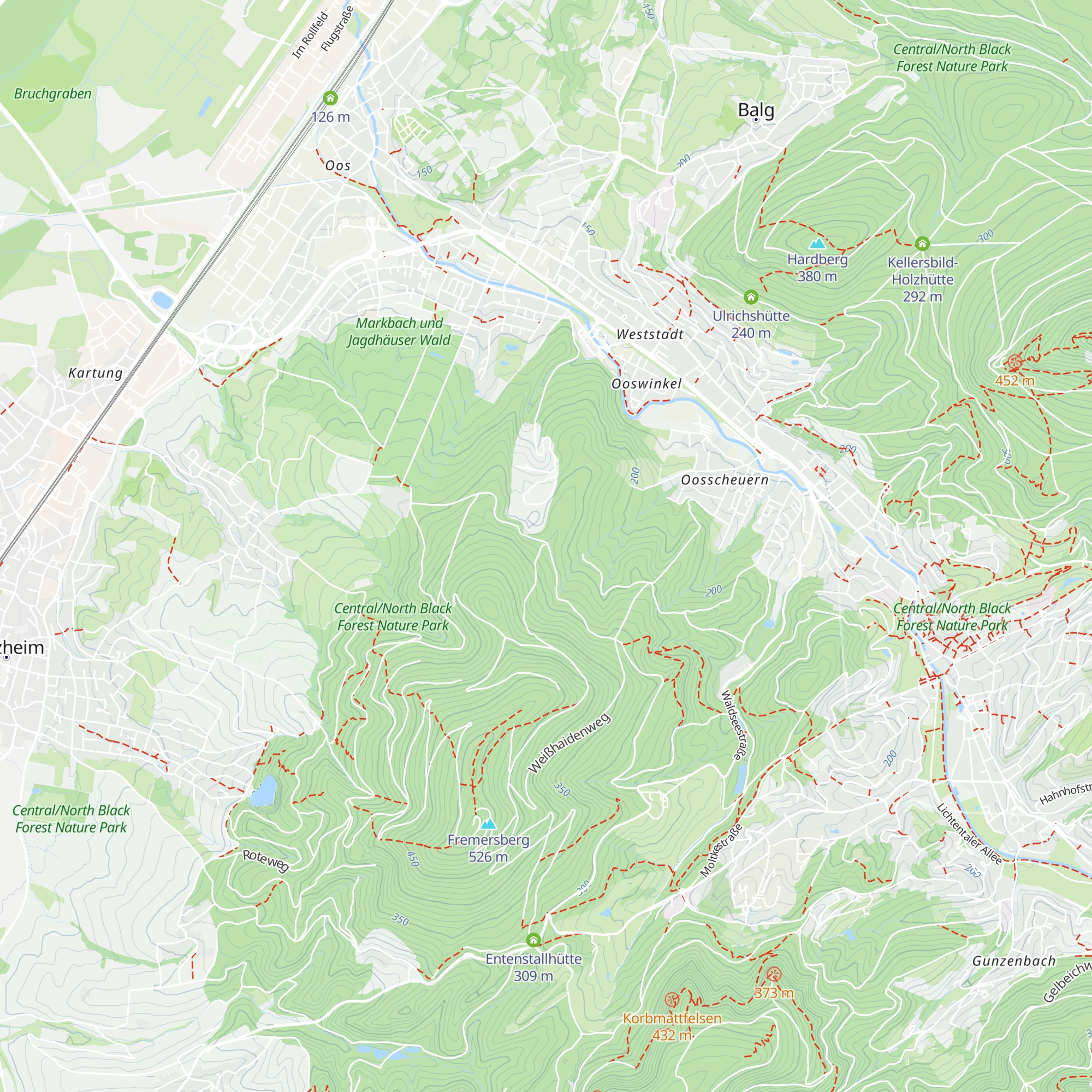 Hütte an der Bildeiche map