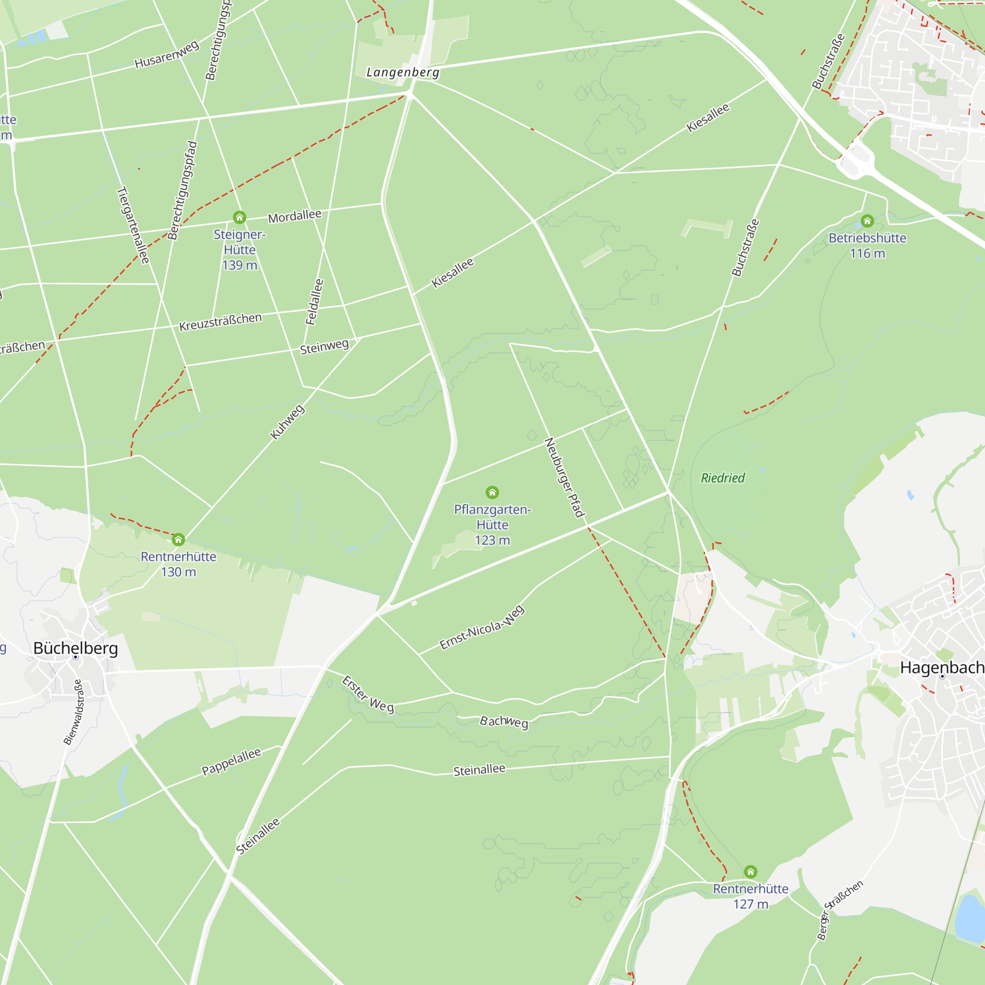 Pflanzgarten-Hütte map