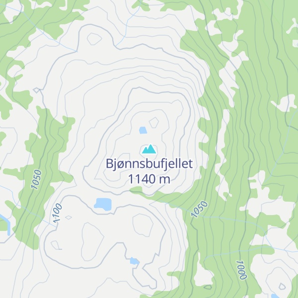 Map of Bjønnsbufjellet
