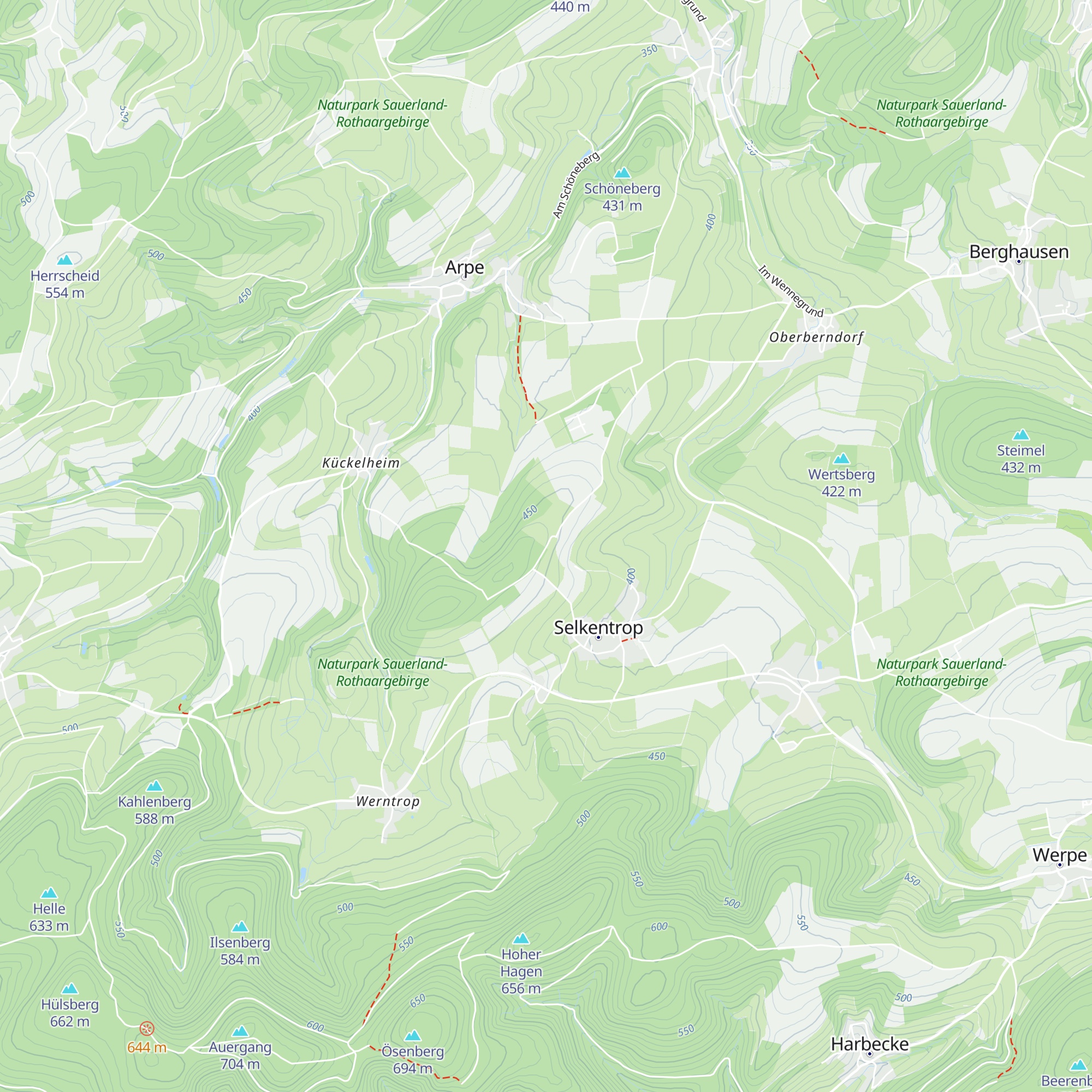 Hawerland-Hütte map