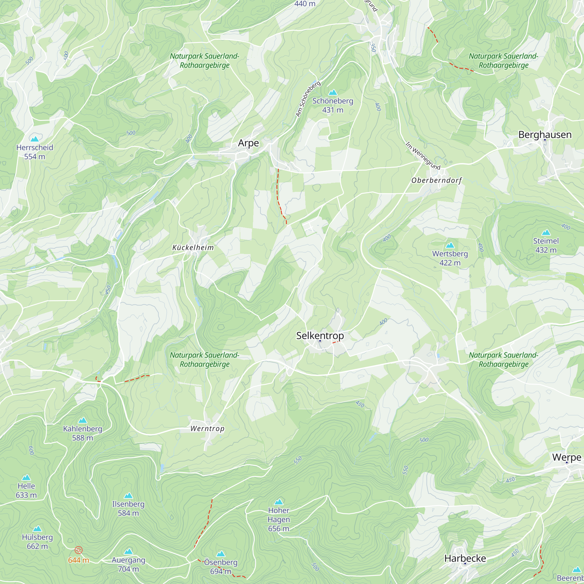 Hawerland-Hütte map