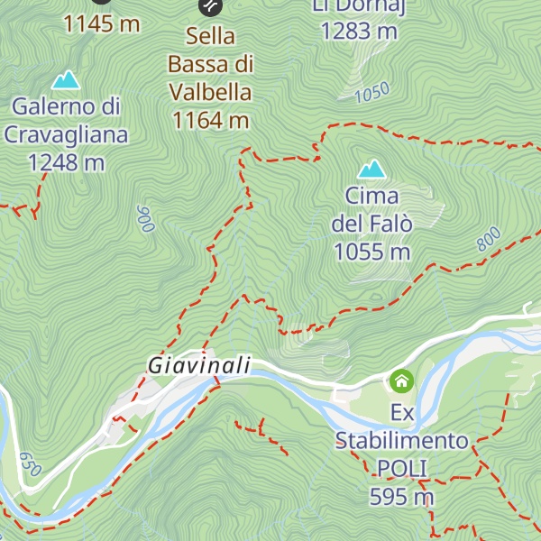 Map of Pian Cà Giulia