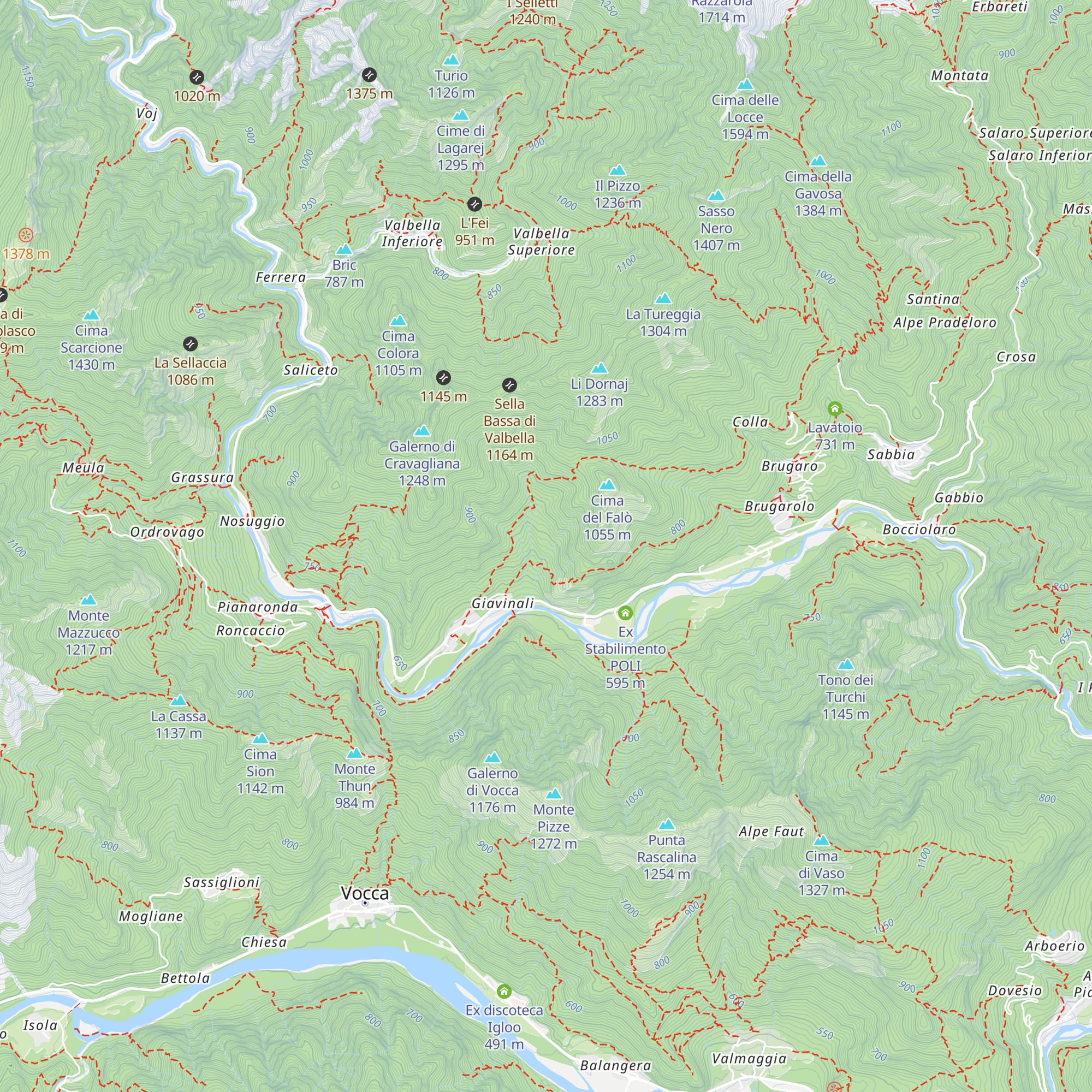Pian Cà Giulia map