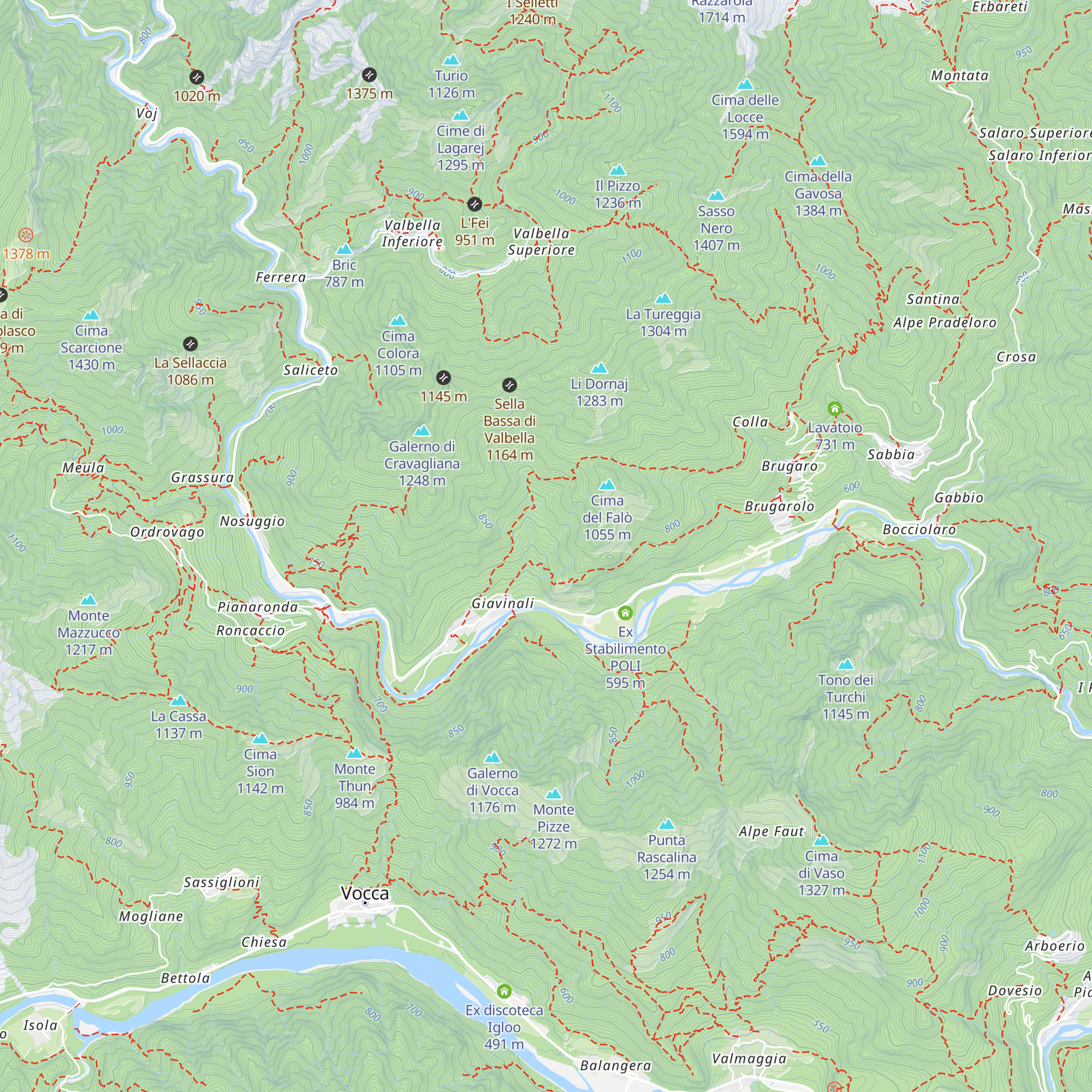 Pian Cà Giulia map