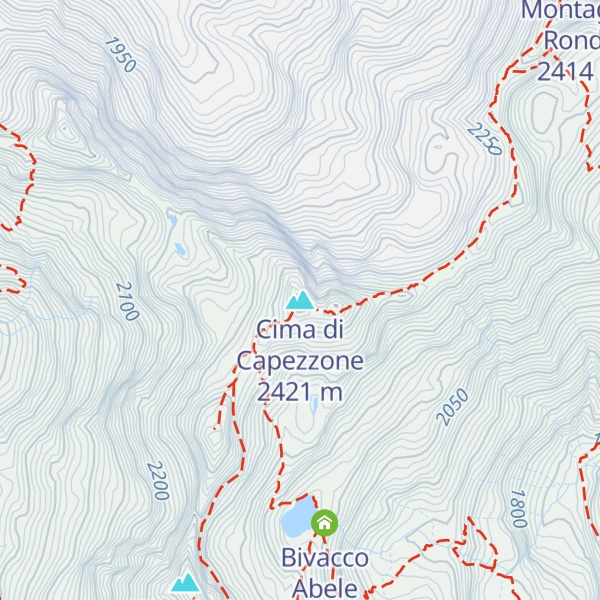 Map of Cima di Capezzone