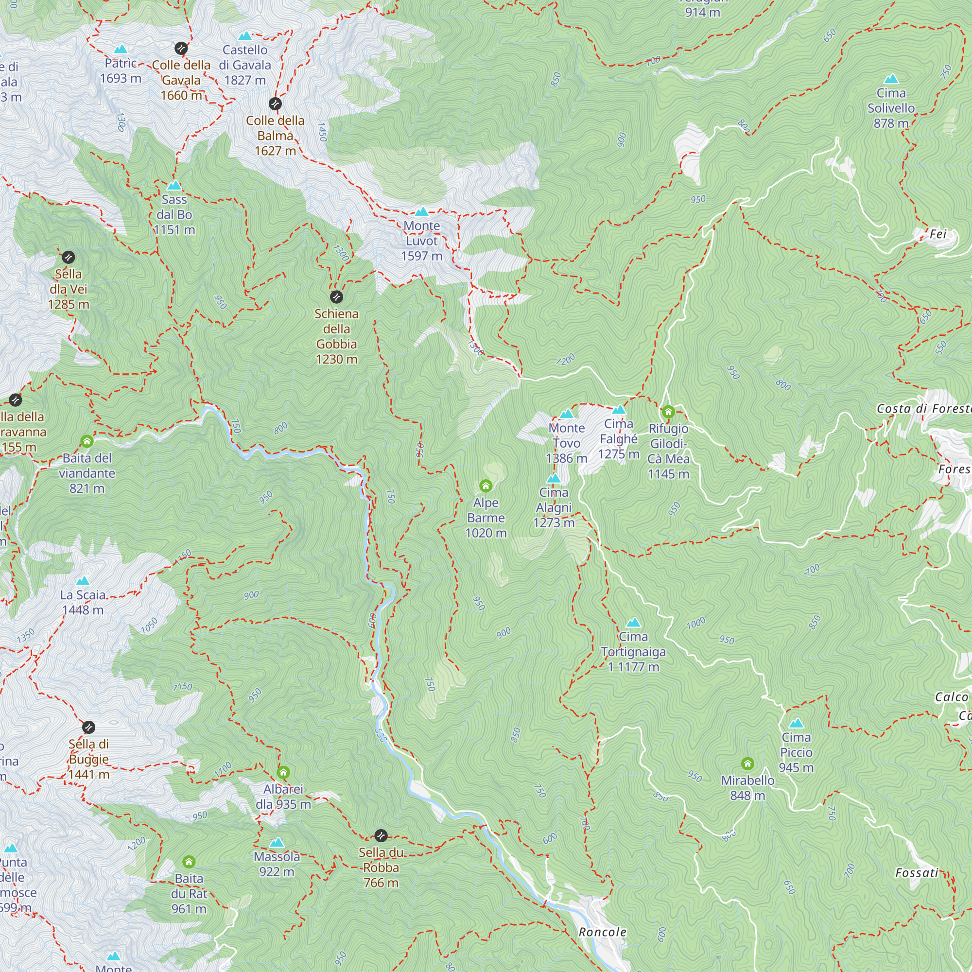Alpe Barme map