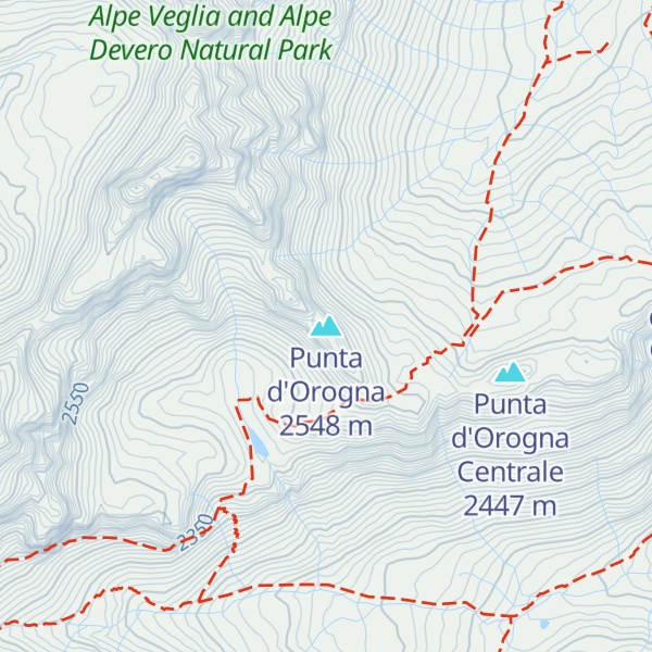 Map of Punta d'Orogna