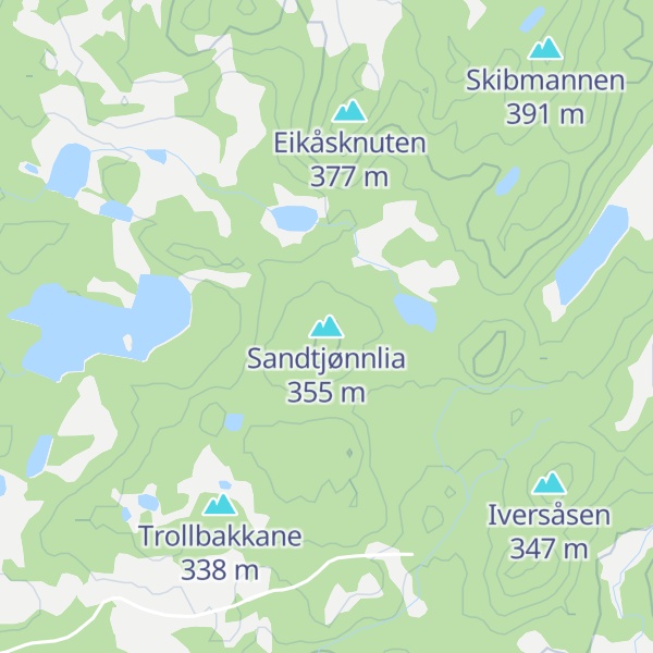 Map of Sandtjønnlia