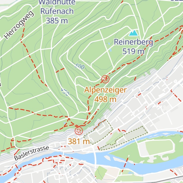 Map of Waldhütte Brugg