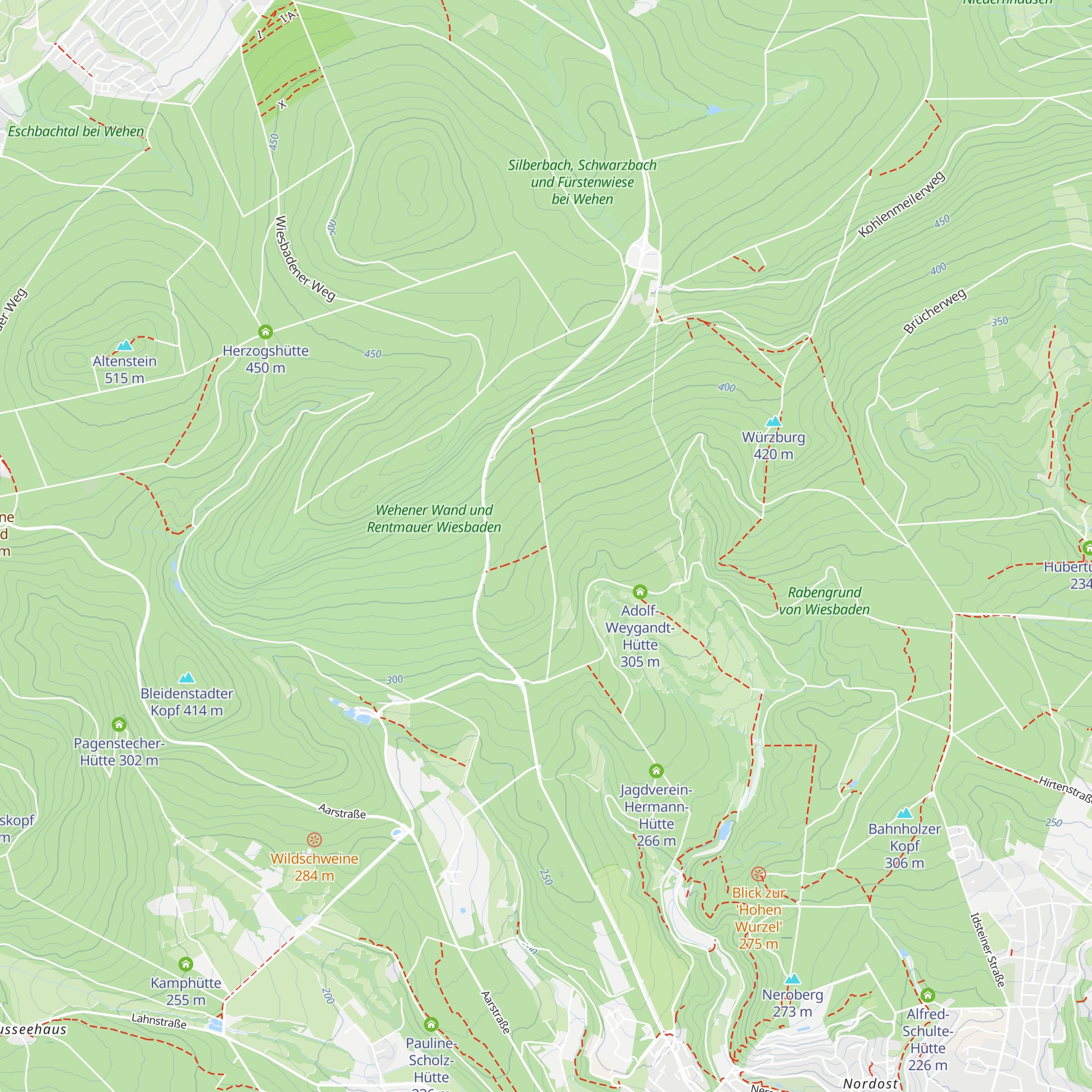 Platterpfad-Hütte map