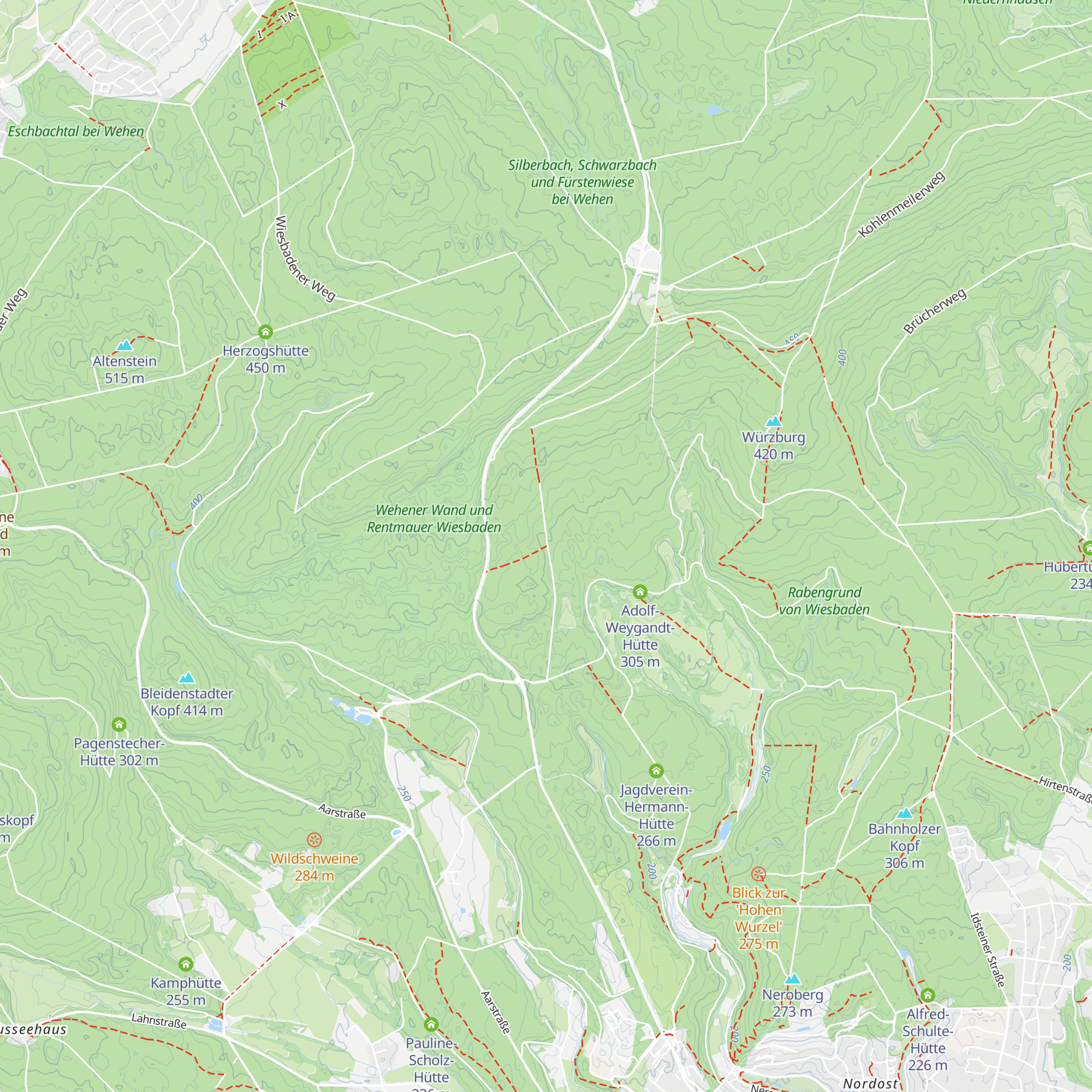 Platterpfad-Hütte map