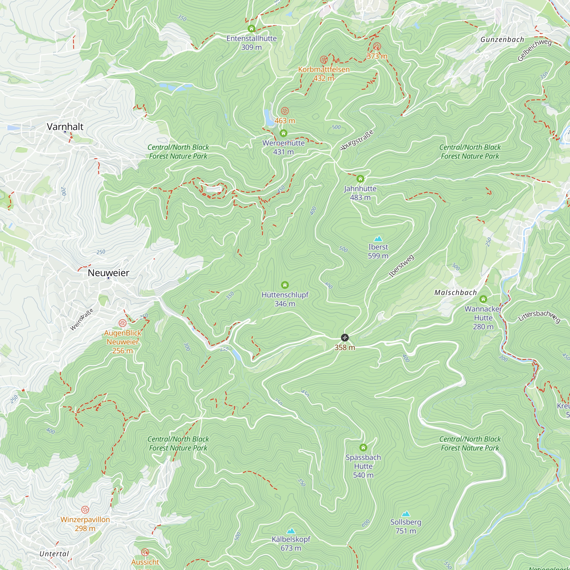 Hüttenschlupf map