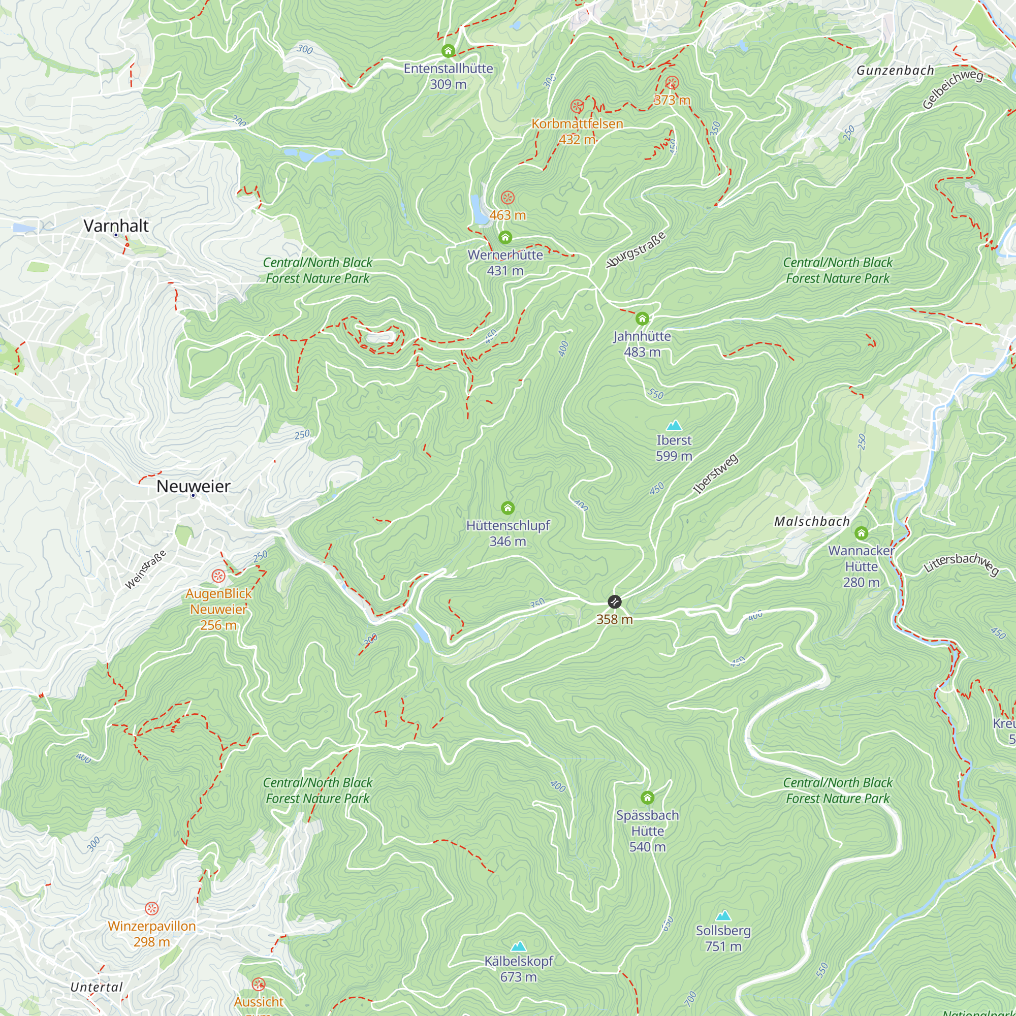 Hüttenschlupf map