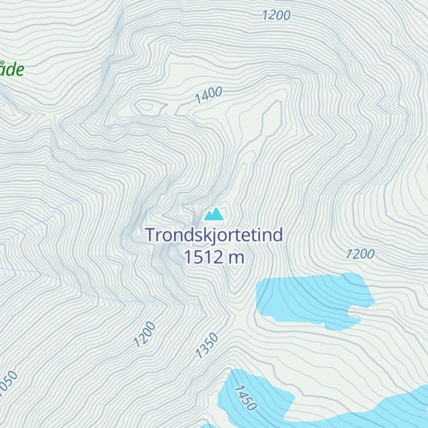Map of Trondskjortetind