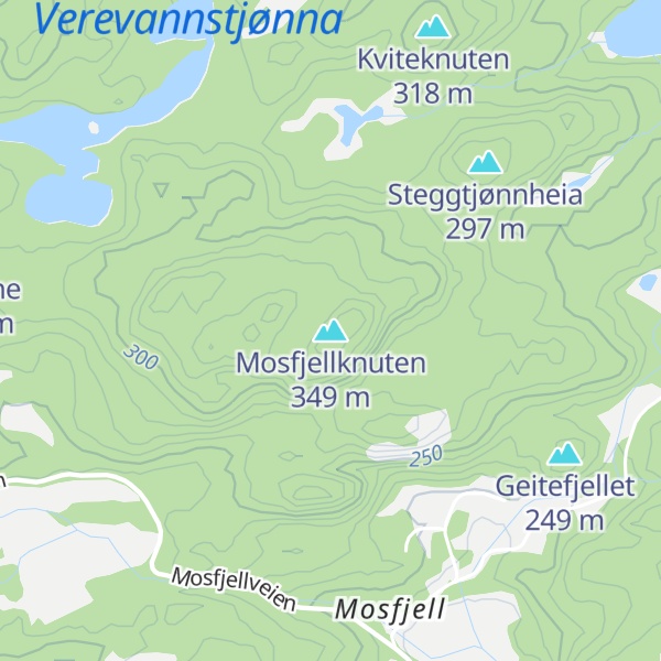 Map of Mosfjellknuten