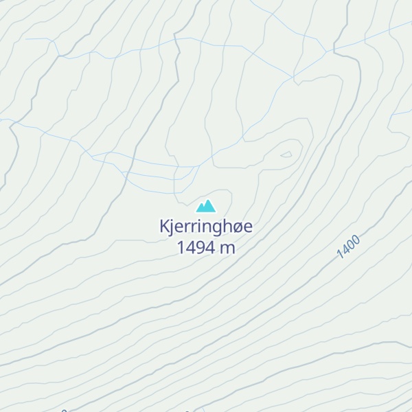 Map of Kjerringhøe