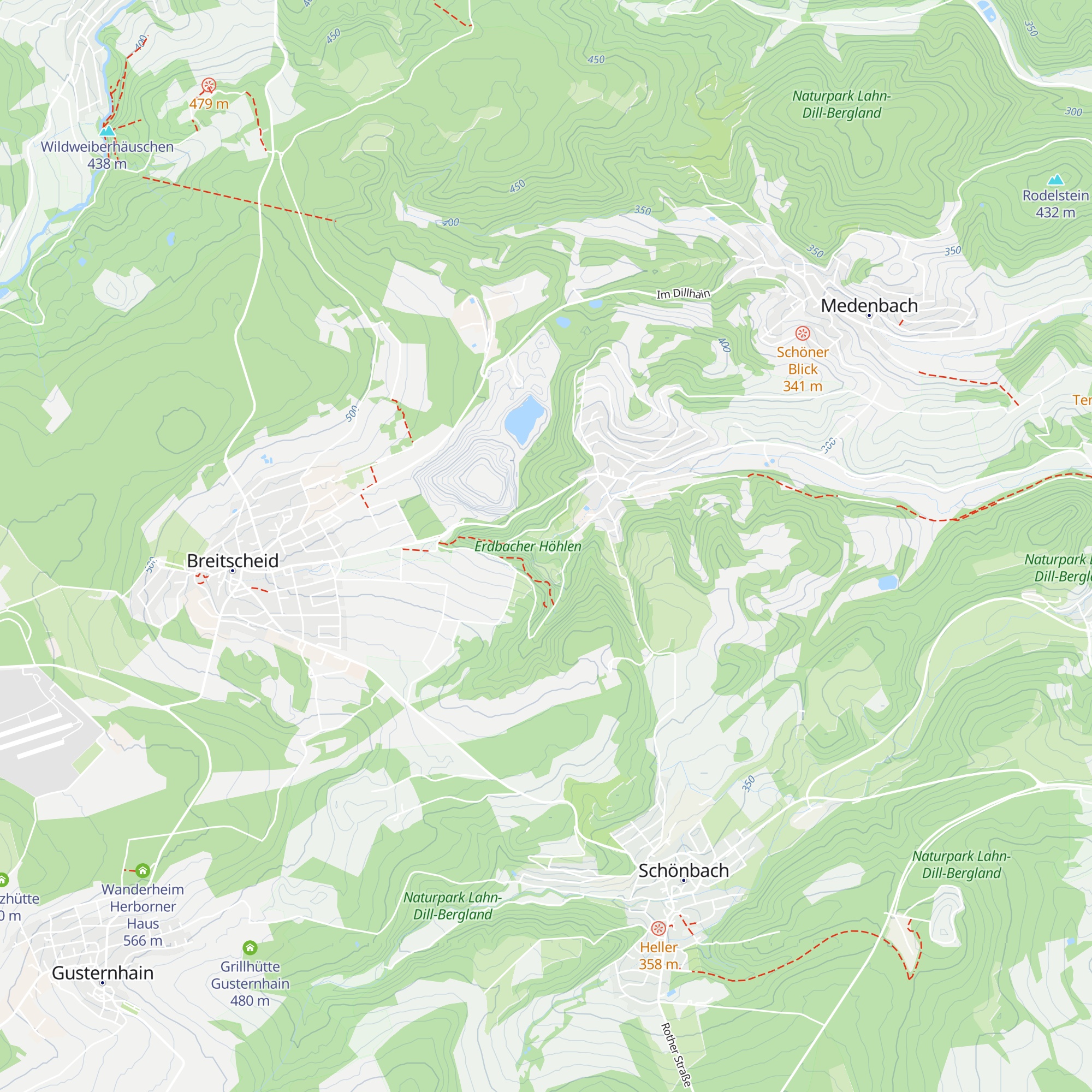 Grillhütte Erdbach map