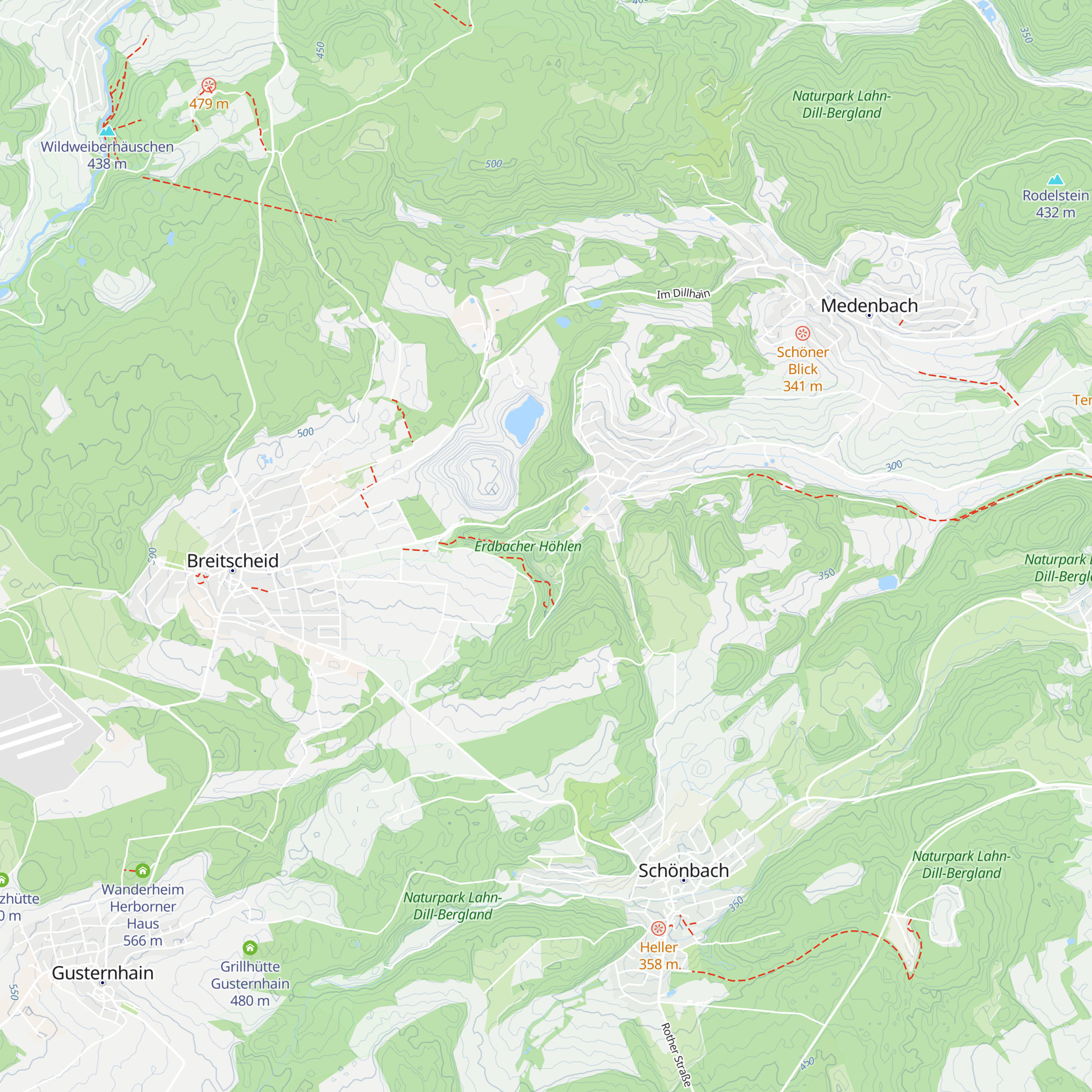 Grillhütte Erdbach map
