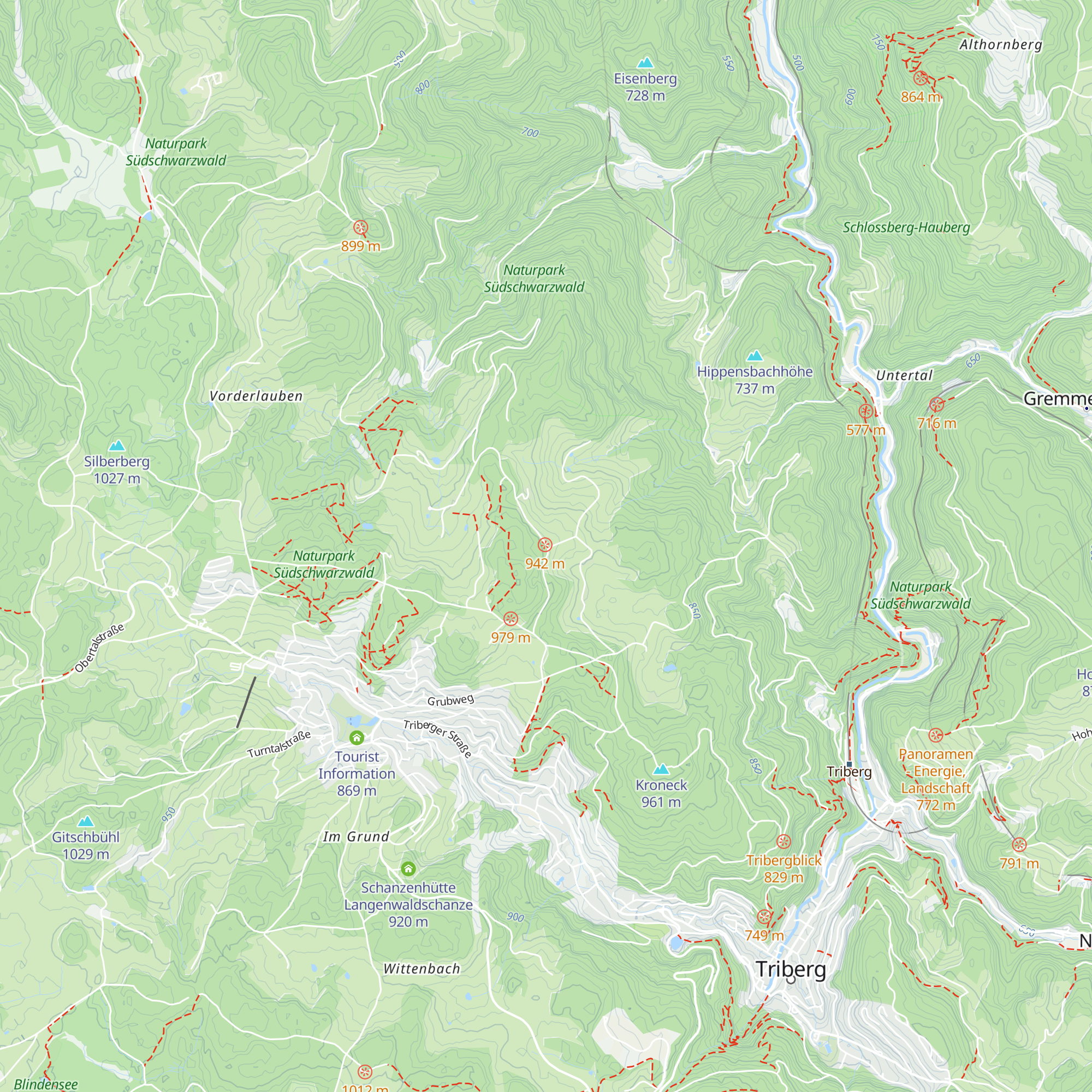 Paradies-Hütte map