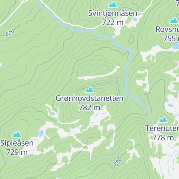 Map of Grønhovdstanetten