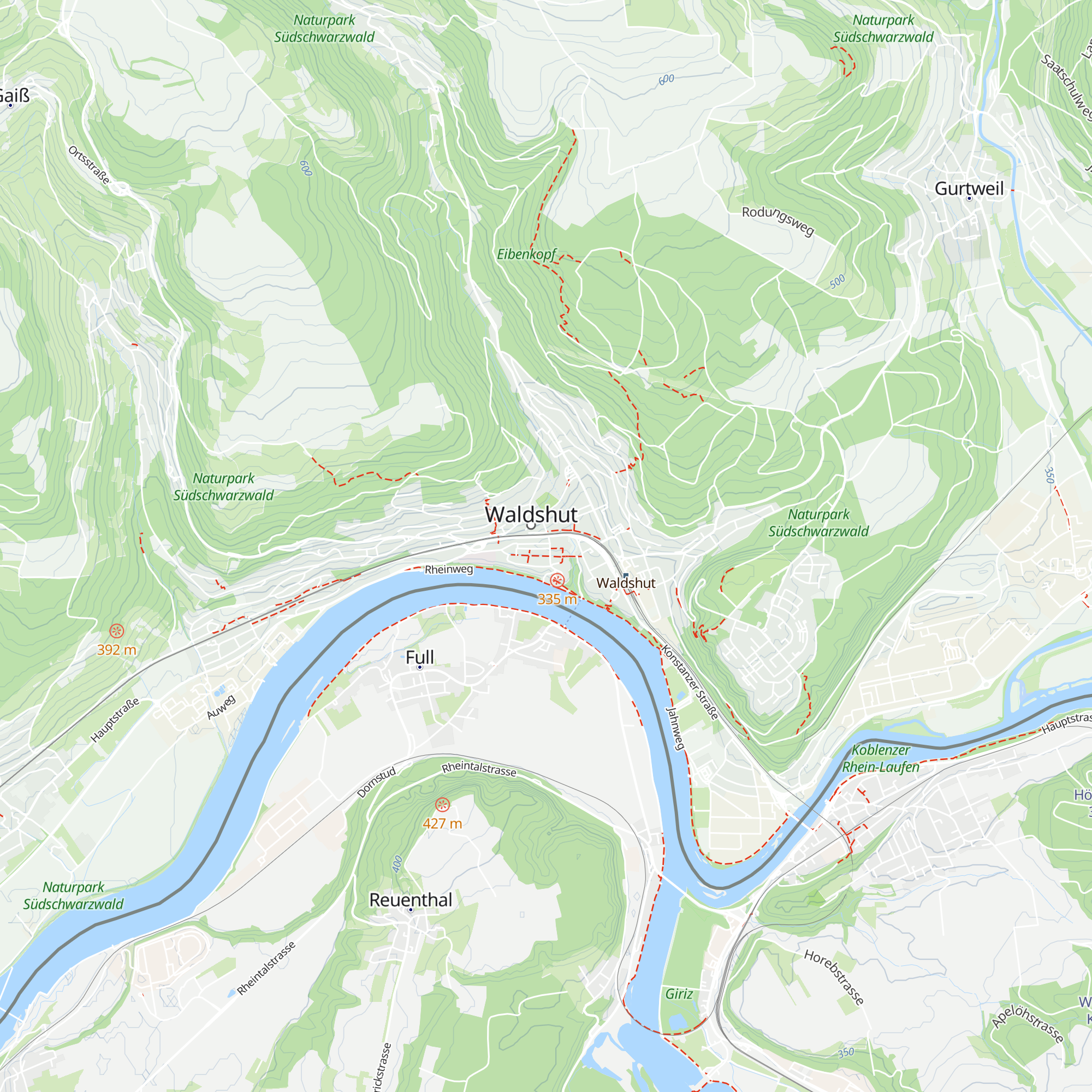 Tourismus Information Waldshut map