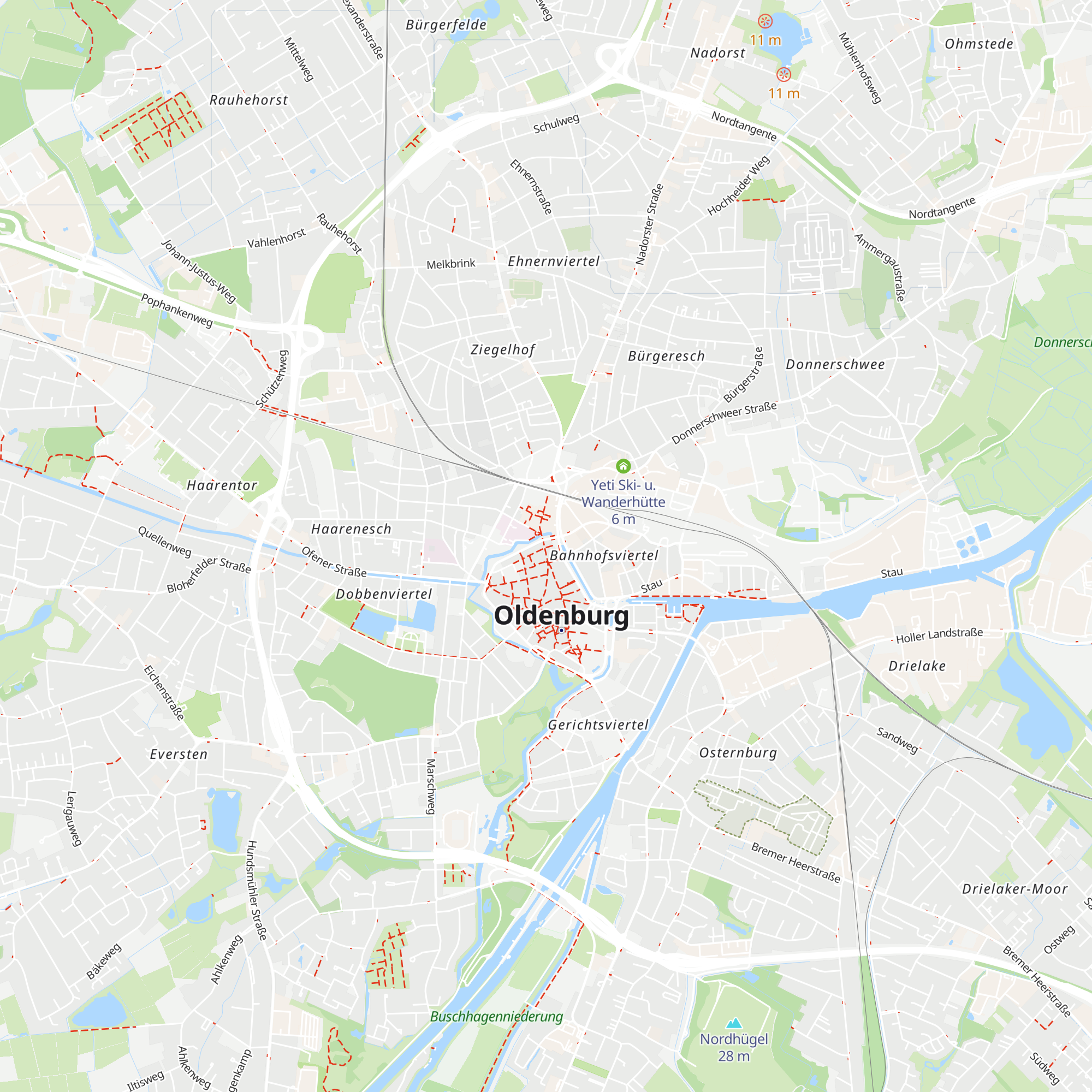 Touristinformation Oldenburg map