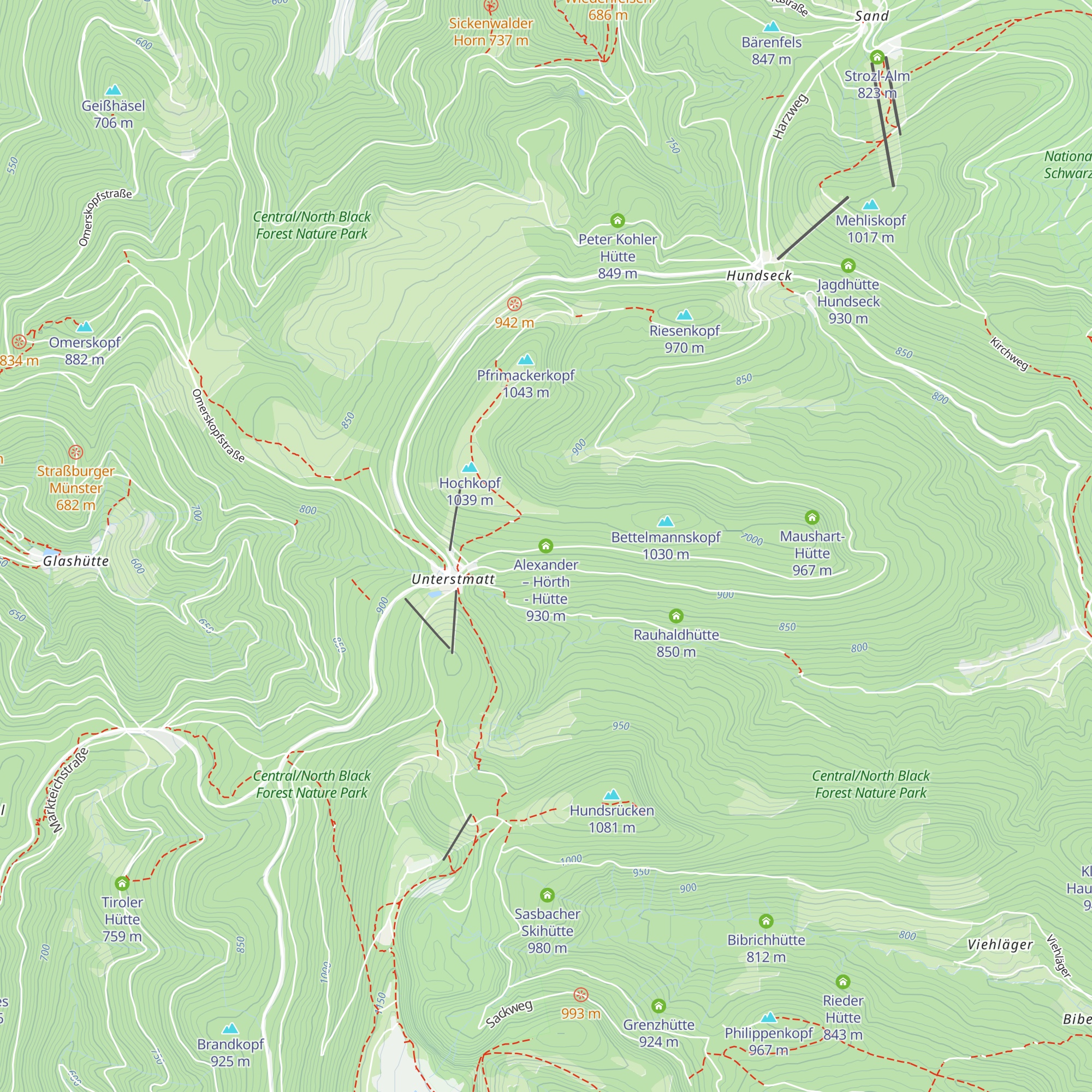 Alexander – Hörth - Hütte map