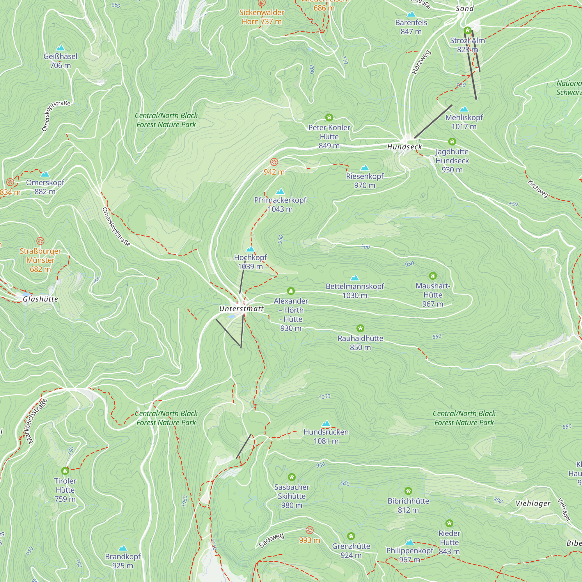 Alexander – Hörth - Hütte map