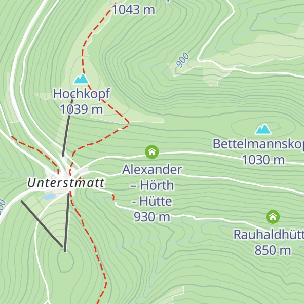 Map of Alexander – Hörth - Hütte