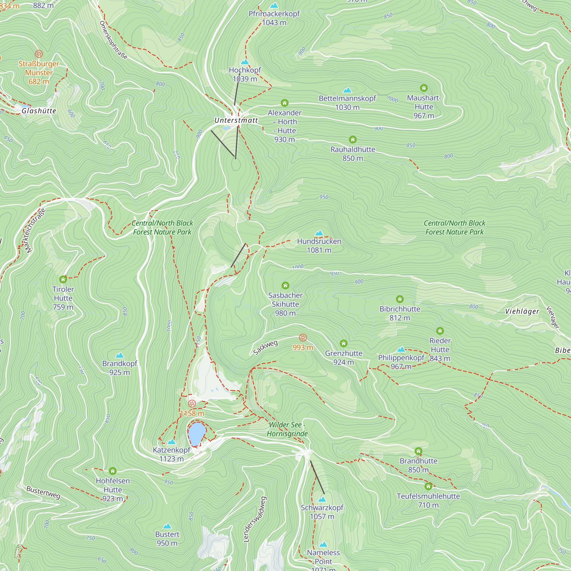 Sasbacher Skihütte map
