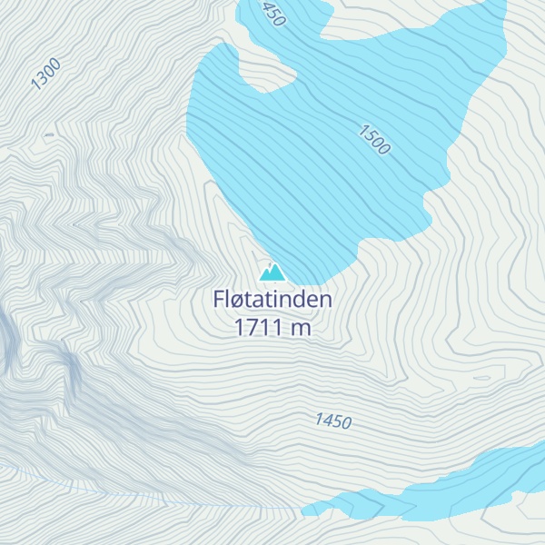 Map of Fløtatinden