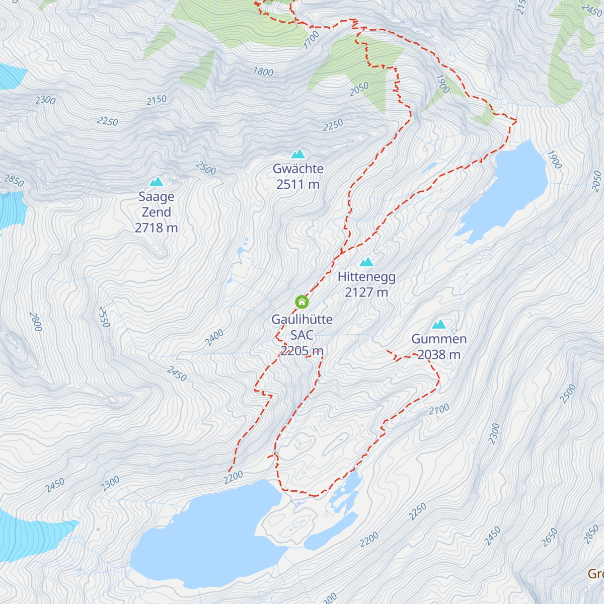 Gaulihütte SAC map