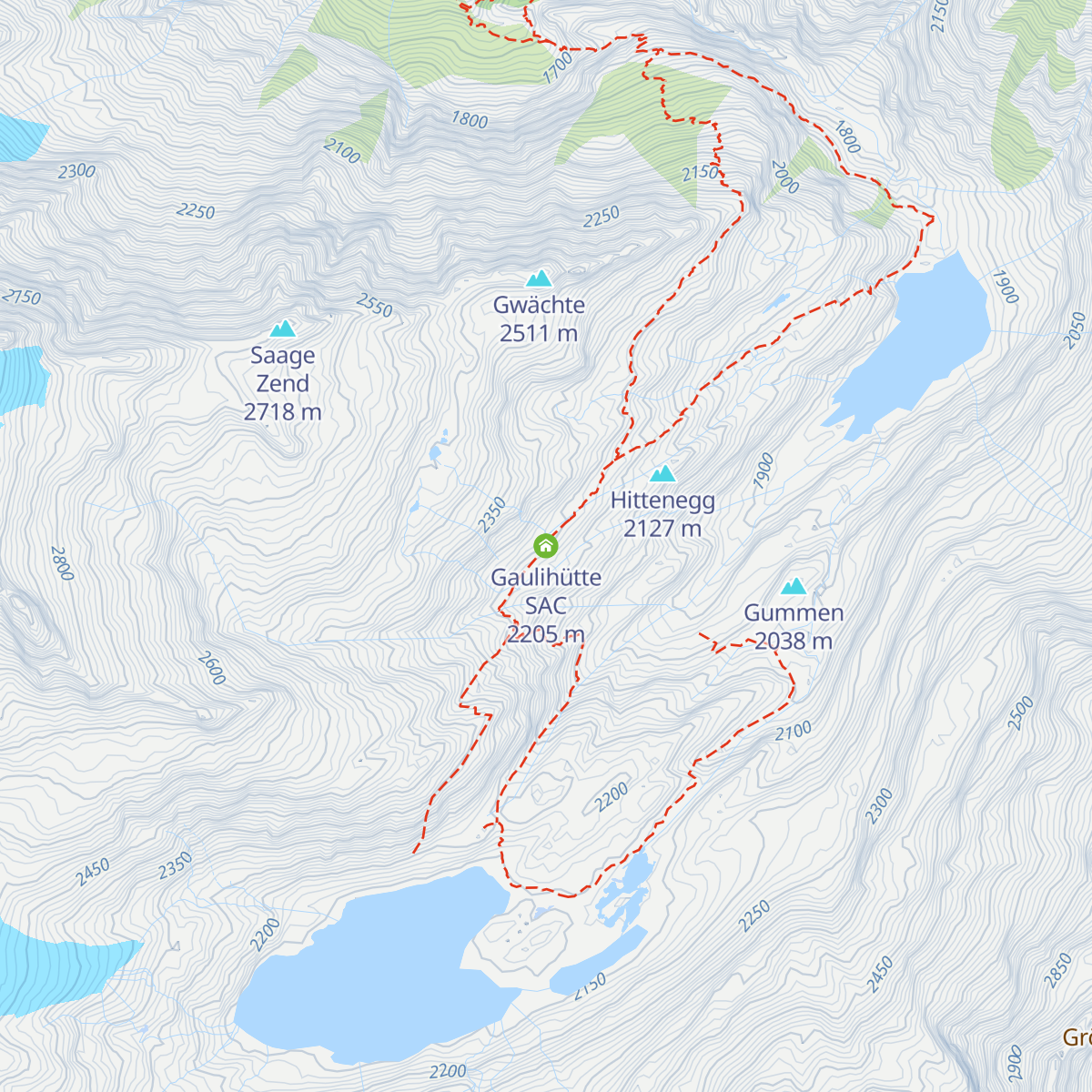 Gaulihütte SAC map