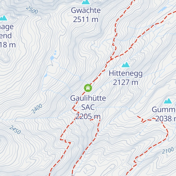 Map of Gaulihütte SAC