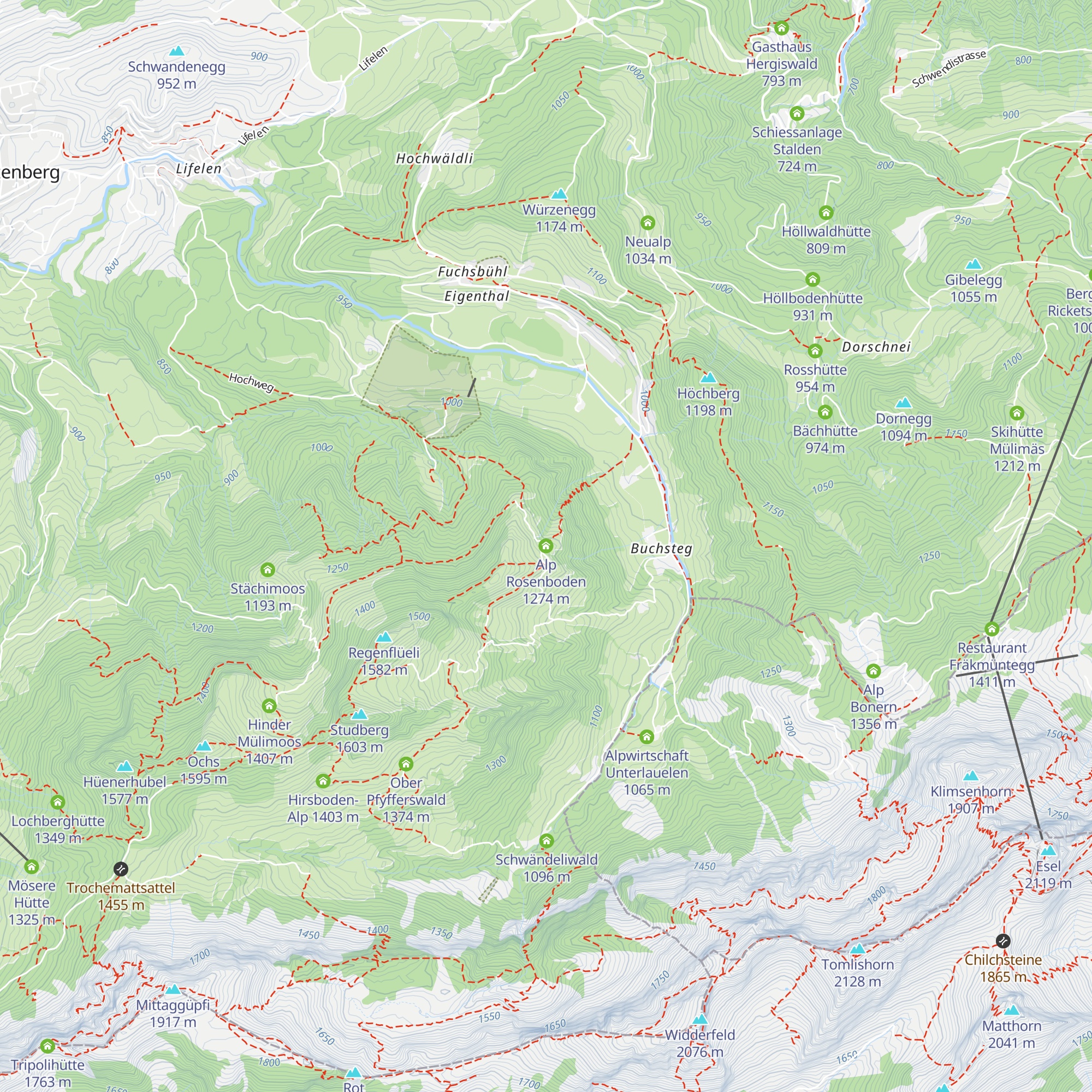 Alp Rosenboden map