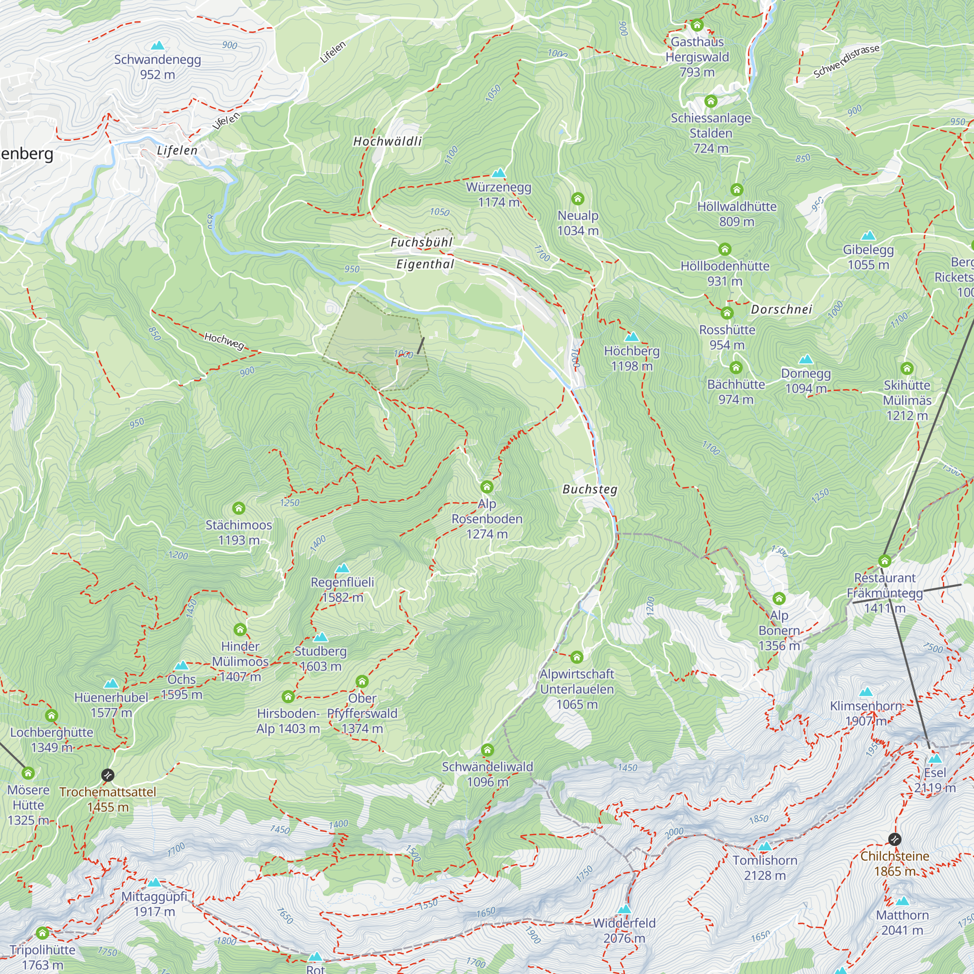 Alp Rosenboden map