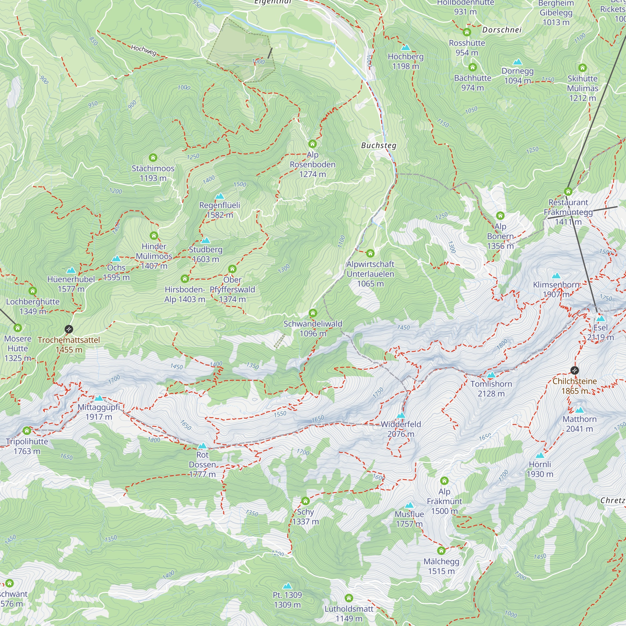 Schwändeliwald map