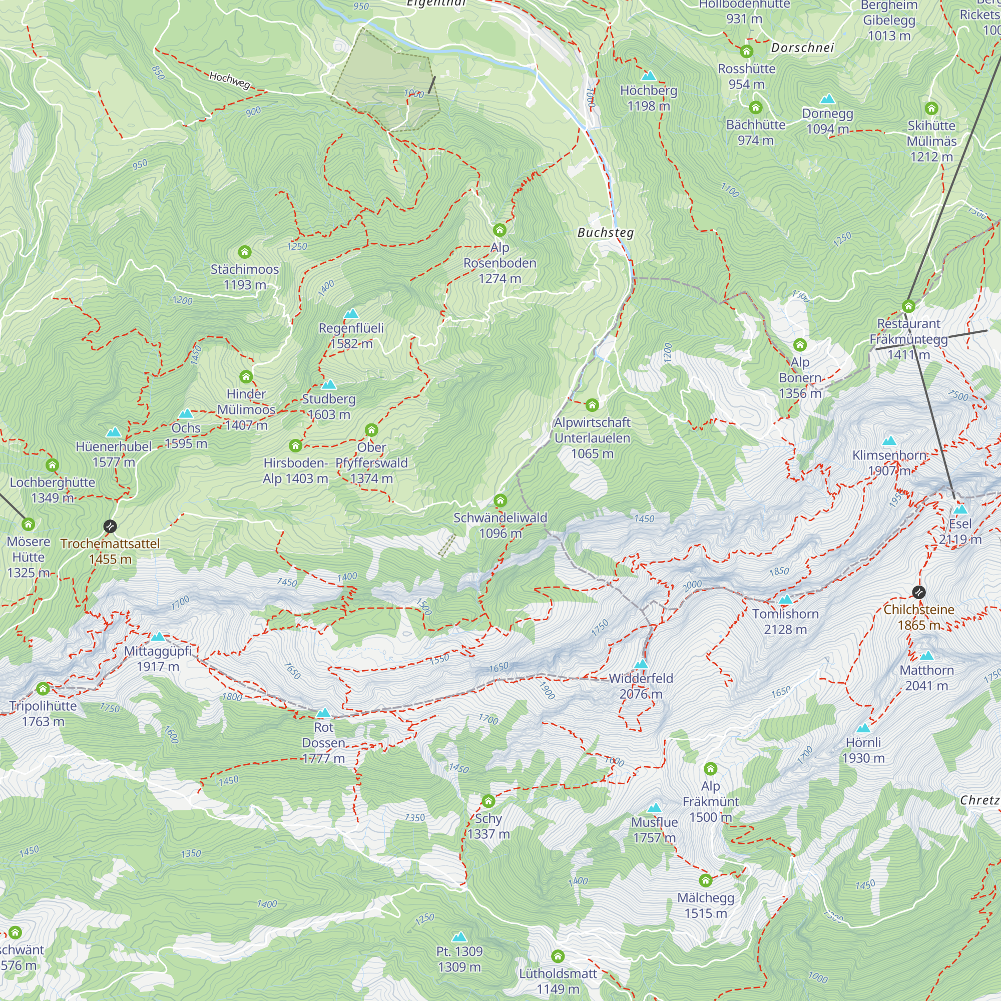 Schwändeliwald map