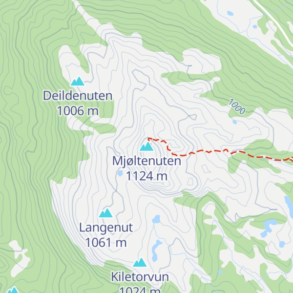 Map of Mjøltenuten