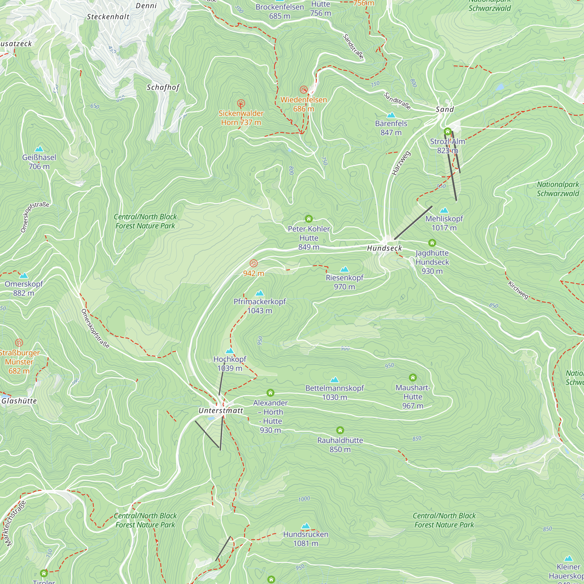 Skihütte Ottersweier map