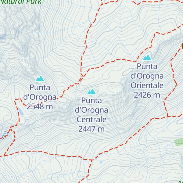 Map of Punta d'Orogna Centrale